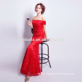 China Suzhou Fabricante mais vendidos Cap Sleeve Red Long Mermaid Evening Dresses